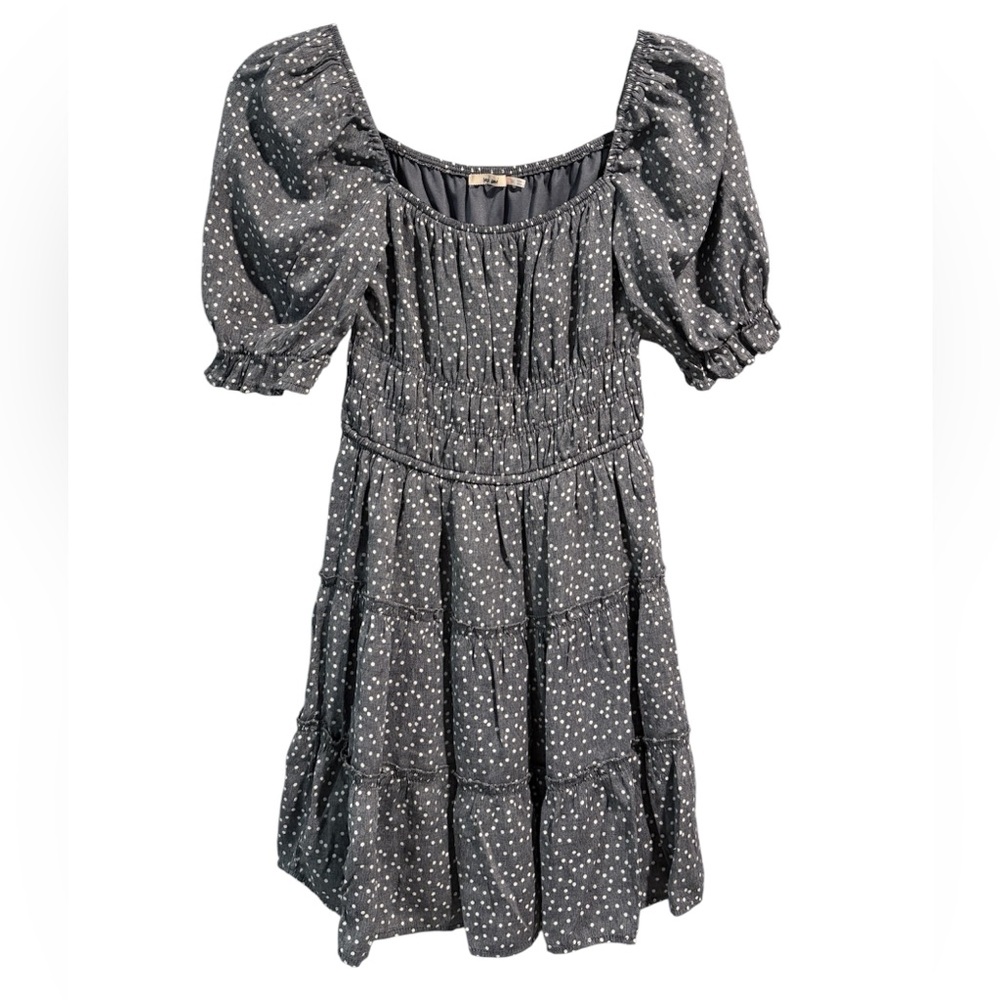 Mi Ami Blue & White Polka Dot Mini Dress- Size Medium‎